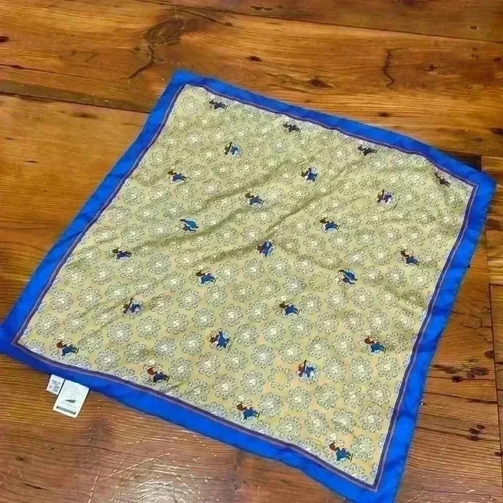 France 98 Volleyball Pocket Square Scarf Made in Italy 100% Silk